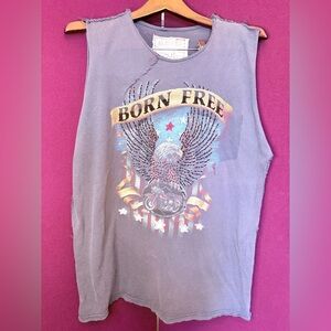 Light blue Born Free' Eagle Tank Top